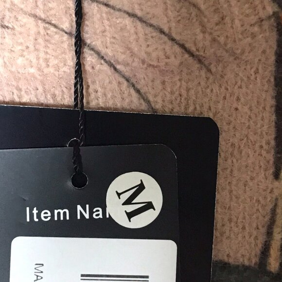 YESNO Women’s Cat Sweater Pullover Oversized Wool Blend Allover Size Medium - Picture 3 of 8